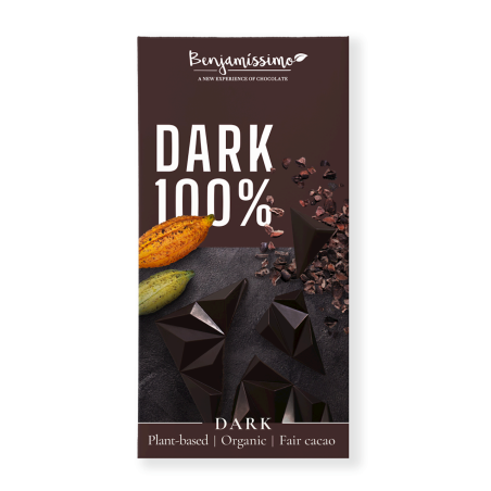 TABLICZKA GORZKA 100 % BEZ DODATKU CUKRÓW BEZGLUTENOWA BIO 60 g - BENJAMISSIMO