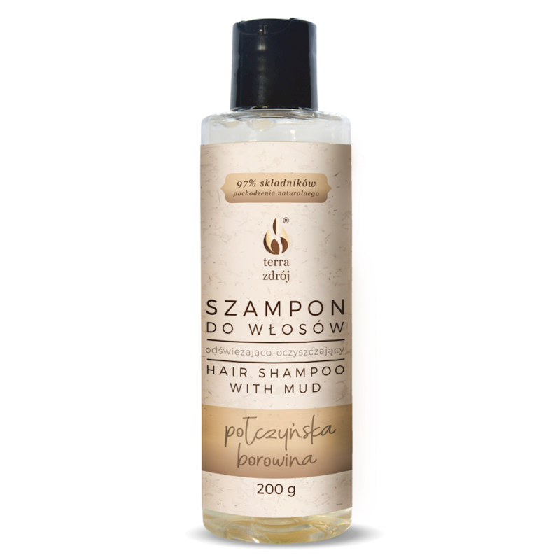 SZAMPON DO WŁOSÓW ODŚWIEŻAJĄCO - OCZYSZCZAJĄCY 200 g - TERRA ZDRÓJ (SERIA BOROWINOWA)