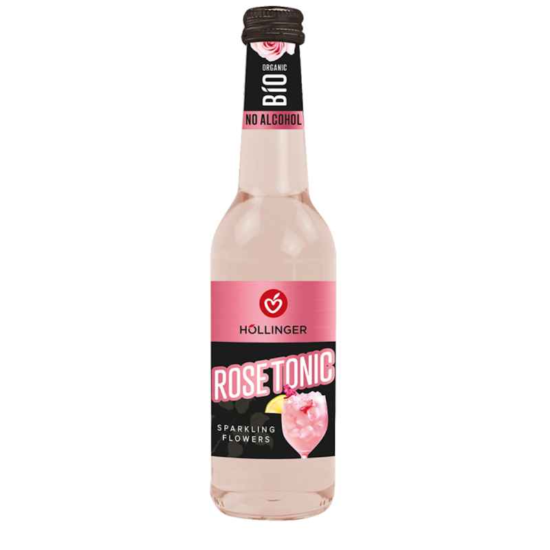 DRINK MUSUJĄCY BEZALKOHOLOWY ROSE TONIC BIO 330 ml - HOLLINGER