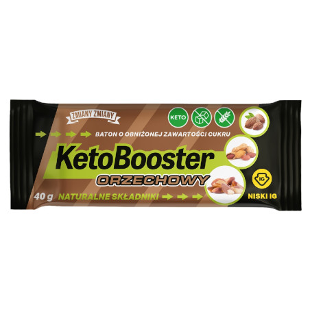 BATON ORZECHOWY "KETO BOOSTER" BEZGLUTENOWY 40 g - ZMIANY ZMIANY