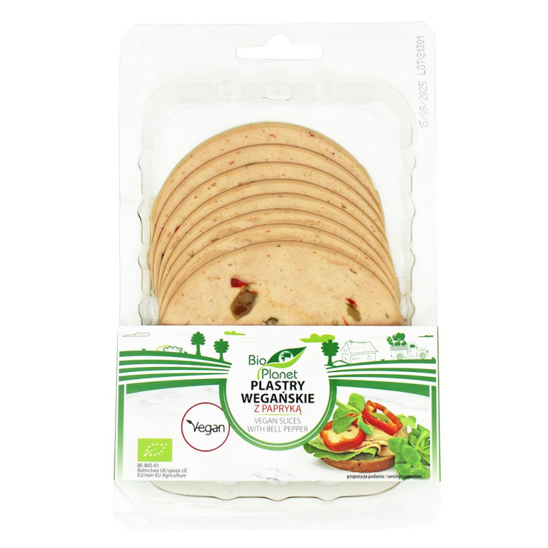 PLASTRY WEGAŃSKIE Z PAPRYKĄ BIO 100 g - BIO PLANET