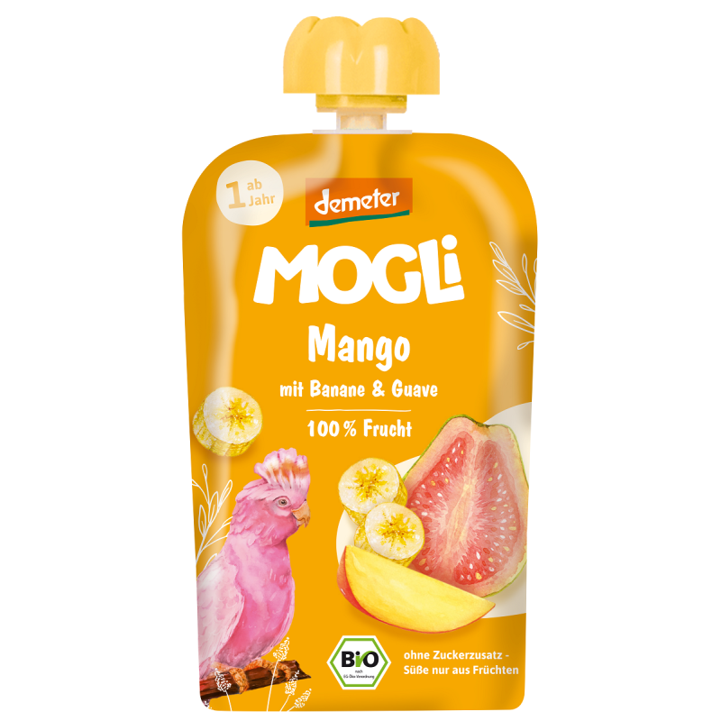 MUS BANAN - GUAWA - MANGO BEZ DODATKU CUKRÓW OD 1 ROKU DEMETER BIO 100 g - MOGLI