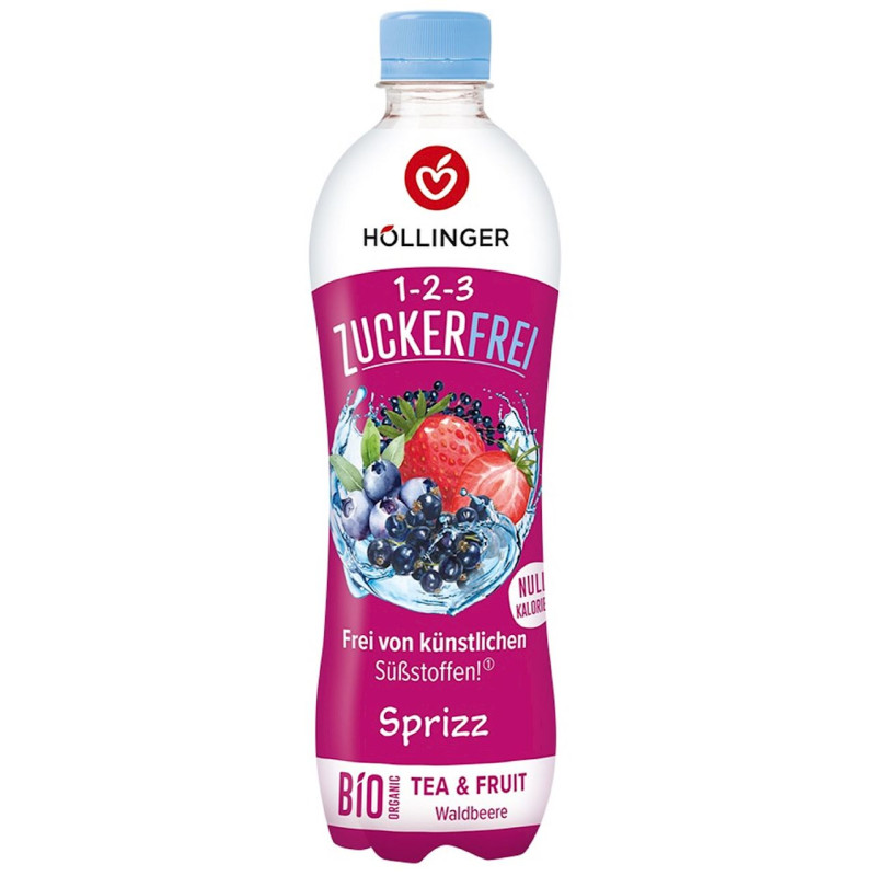 NAPÓJ GAZOWANY O SMAKU OWOCÓW LEŚNYCH BEZ CUKRU BIO 500 ml - HOLLINGER