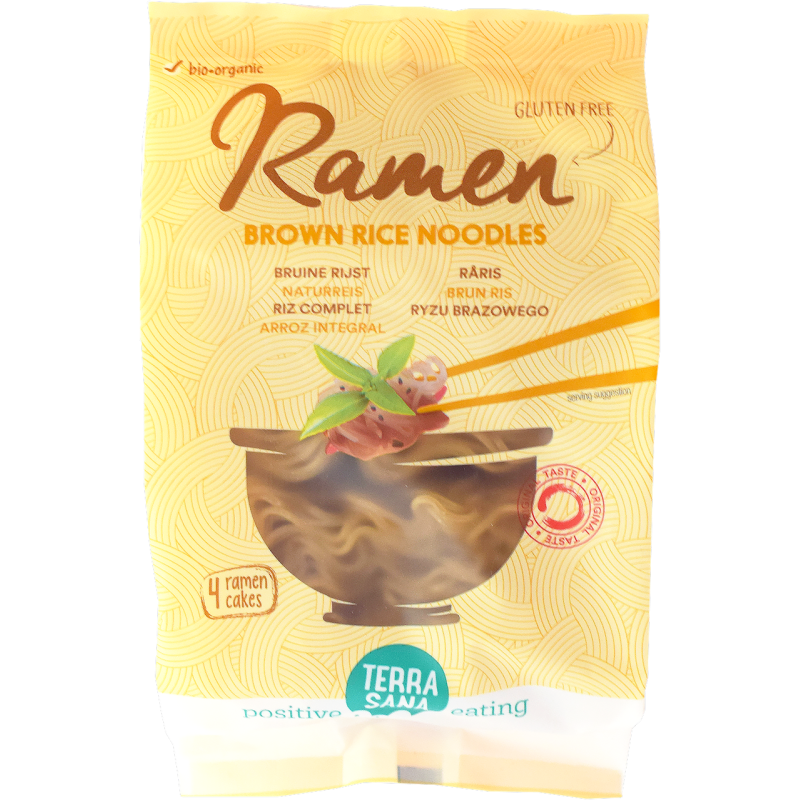 MAKARON (RYŻOWY RAZOWY) NOODLE RAMEN BEZGLUTENOWY BIO 280 g - TERRASANA