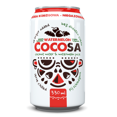 WODA KOKOSOWA Z SOKIEM Z ARBUZA 330 ml - DIET-FOOD