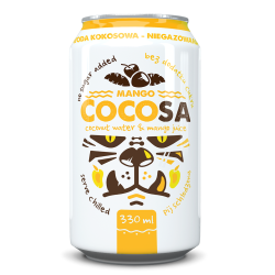 WODA KOKOSOWA Z SOKIEM Z MANGO 330 ml - DIET-FOOD