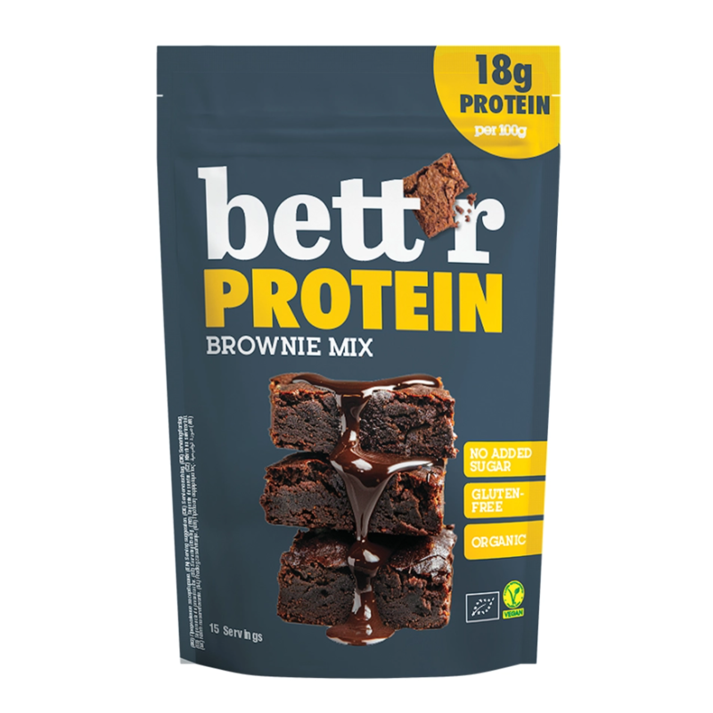 MIESZANKA NA BROWNIE PROTEINOWE BEZ DODATKU CUKRÓW BIO 400 g - BETT'R