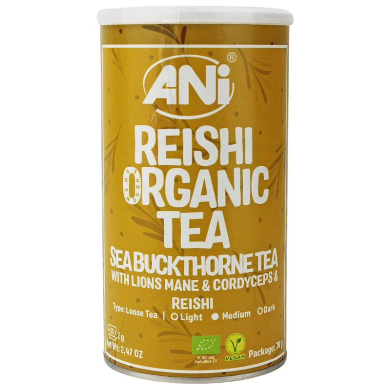 HERBATKA ROKITNIKOWA "REISHI + LION'S MANE + CORDYCEPS" BIO 70 g - ANI
