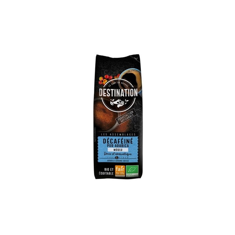KAWA MIELONA BEZKOFEINOWA ARABICA 100 % FAIR FOR LIFE BIO 250 g - DESTINATION