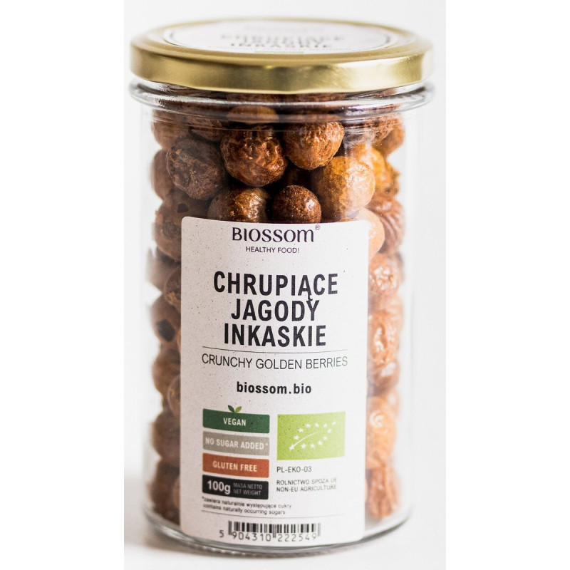 JAGODY INKASKIE LIOFILIZOWANE CHRUPIĄCE BEZGLUTENOWE BIO 100 g - BIOSSOM