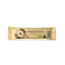 BATON Z NADZIENIEM KOKOS - MANGO - CHRUPKI ZBOŻOWE W POLEWIE Z MLECZNEJ CZEKOLADY FAIR TRADE BIO 33 g - ALCE NERO