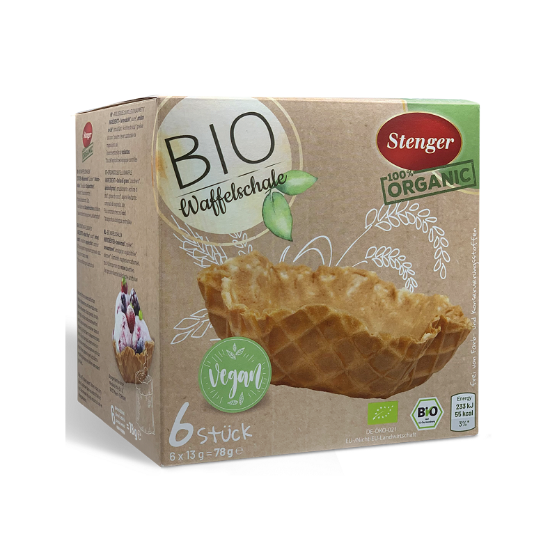 MISECZKI WAFLOWE DO LODÓW BIO (6 x 13 g) 78 g - STENGER