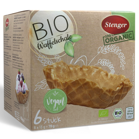 MISECZKI WAFLOWE DO LODÓW BIO (6 x 13 g) 78 g - STENGER