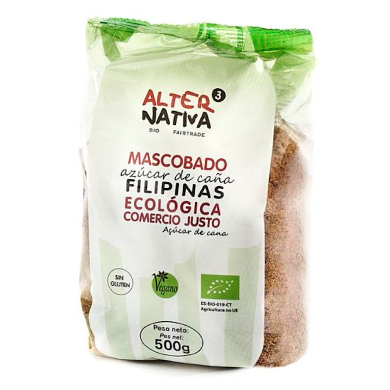 CUKIER TRZCINOWY MASCOBADO BEZGLUTENOWY BIO 500 g - ALTERNATIVA3