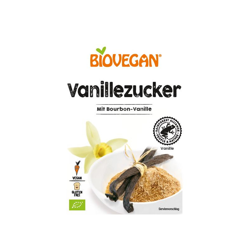 CUKIER Z WANILIĄ BOURBON BEZGLUTENOWY BIO (4 x 8 g) 32 g - BIOVEGAN