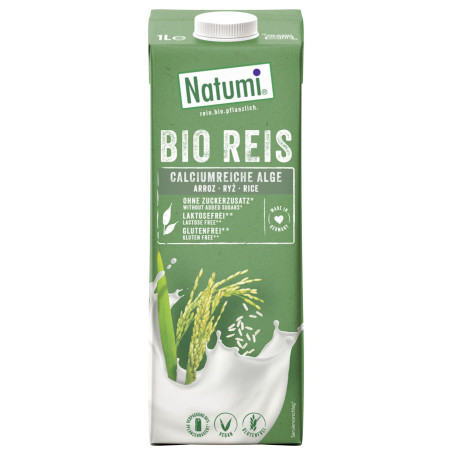 NAPÓJ RYŻOWY Z ALGAMI MORSKIMI (WAPŃ) BEZ DODATKU CUKRÓW BEZGLUTENOWY BIO 1 L - NATUMI