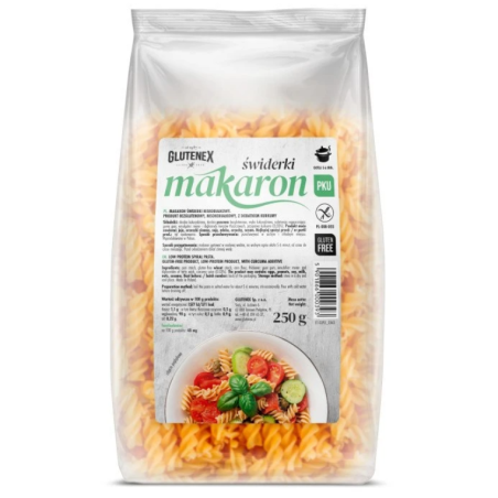MAKARON ŚWIDERKI NISKOBIAŁKOWY BEZGLUTENOWY 250 g - GLUTENEX