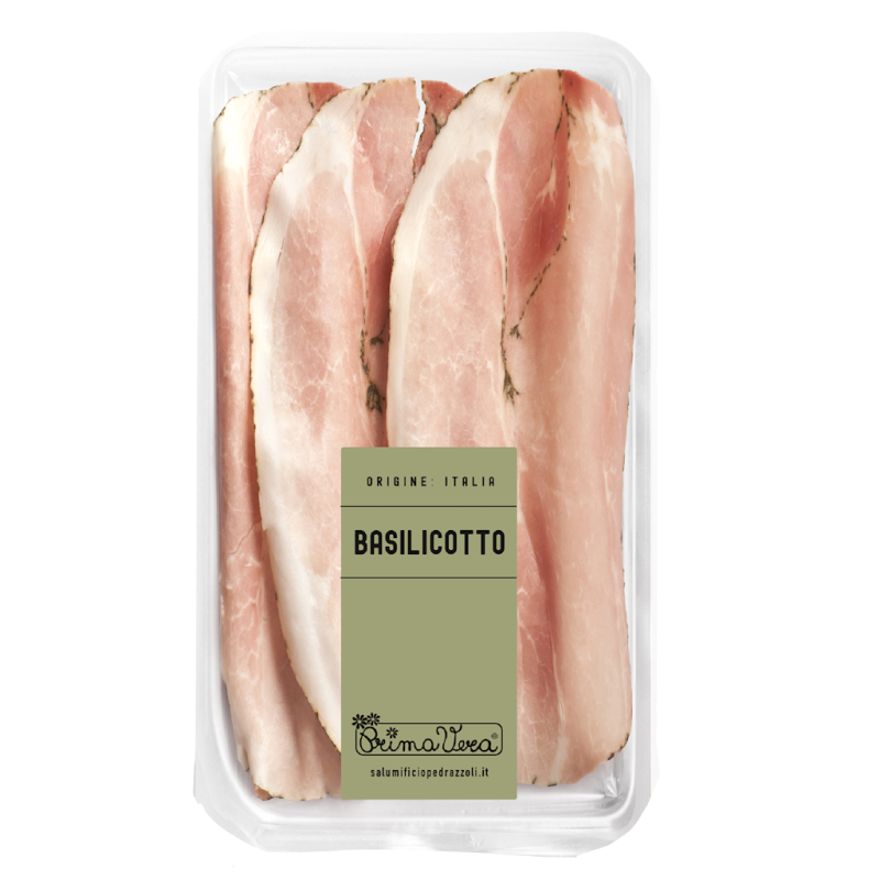SZYNKA GOTOWANA PROSCIUTTO COTTO Z BAZYLIĄ PLASTRY BEZGLUTENOWA BIO 100 g - PRIMAVERA