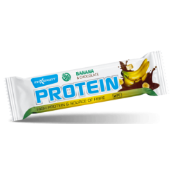 BATON PROTEINOWY BANANOWY W MLECZNEJ CZEKOLADZIE BEZGLUTENOWY 50 g - MAXSPORT