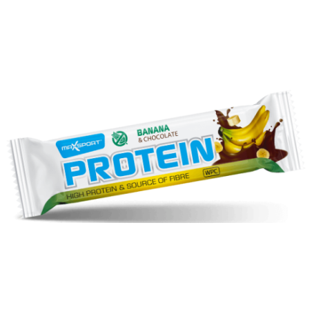 BATON PROTEINOWY BANANOWY W MLECZNEJ CZEKOLADZIE BEZGLUTENOWY 50 g - MAXSPORT