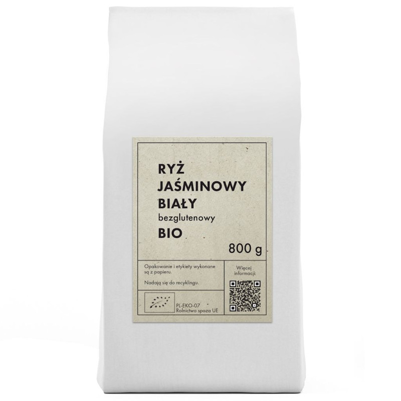 RYŻ JAŚMINOWY BIAŁY BEZGLUTENOWY BIO 800 g - THE PLANET