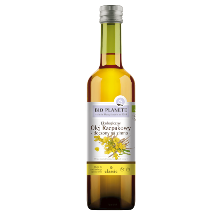 OLEJ RZEPAKOWY TŁOCZONY NA ZIMNO OMEGA-3 BIO 500 ml - BIO PLANETE