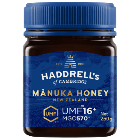 MIÓD MANUKA UMF 16+ MGO 570+ 250 g - HADDRELL'S OF CAMBRIDGE