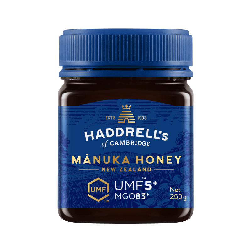 MIÓD MANUKA UMF 5+ MGO 83+ 250 g - HADDRELL'S OF CAMBRIDGE