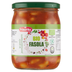 FASOLA W SOSIE POMIDOROWYM BEZGLUTENOWA BIO 440 g - PRIMAVIKA (PRIMAECO)