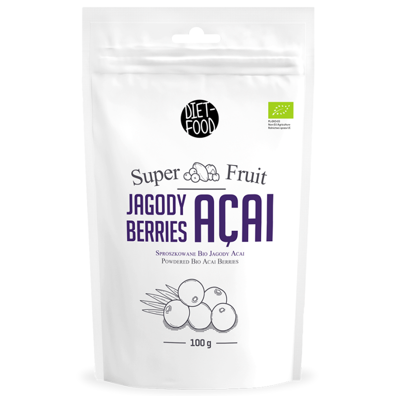JAGODY ACAI SPROSZKOWANE BIO 100 g - DIET-FOOD