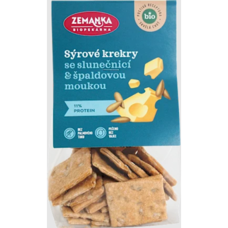 KRAKERSY Z SEREM I SŁONECZNIKIEM BIO 100 g - ZEMANKA