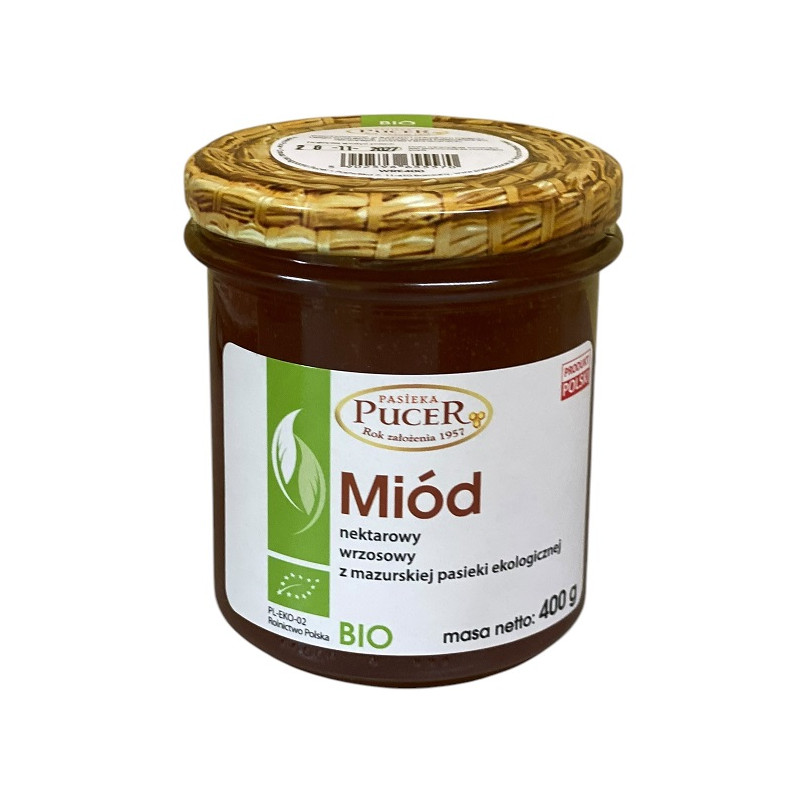 MIÓD WRZOSOWY BIO 400 g - PASIEKA PUCER
