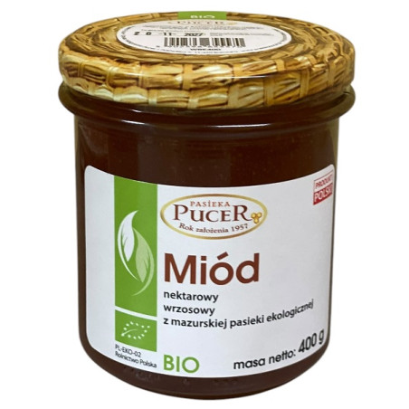 MIÓD WRZOSOWY BIO 400 g - PASIEKA PUCER