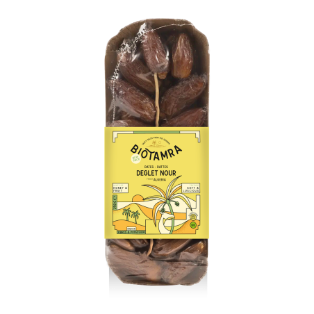 DAKTYLE DEGLET NOUR ŚWIEŻE Z PESTKĄ BIO 250 g - BIOTAMRA