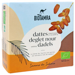 DAKTYLE DEGLET NOUR ŚWIEŻE Z PESTKĄ (NA GAŁĄZKACH) BIO 500 g - BIOTAMRA
