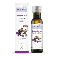 OMEGA PURPLE - MIESZANKA Z OLEJEM LNIANYM (MANDARYNKA, WANILIA, LAWENDA) BIO 100 ml - BIO PLANETE