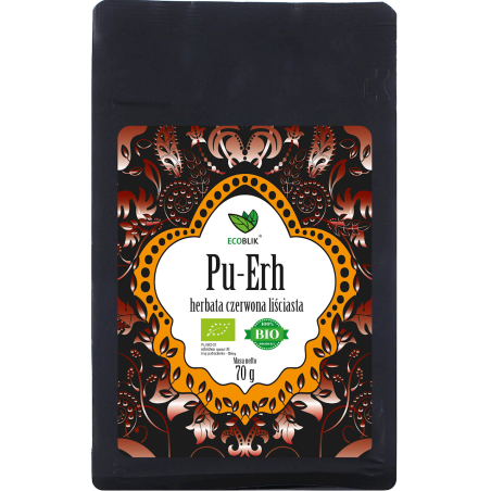 HERBATA CZERWONA LIŚCIASTA PU ERH BIO 70 g - ECOBLIK
