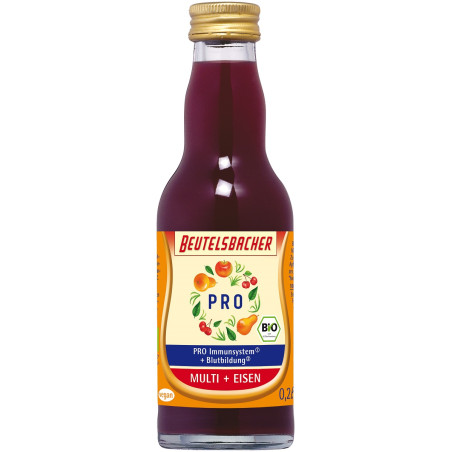 SHOT NA ODPORNOŚĆ GRUSZKA - JABŁKO - MARCHEW CZARNA - ACEROLA BIO 200 ml - BEUTELSBACHER