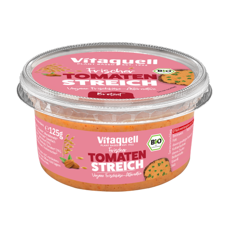 WEGAŃSKA ALTERNATYWA SERKA Z POMIDORAMI BIO 125 g - VITAQUELL