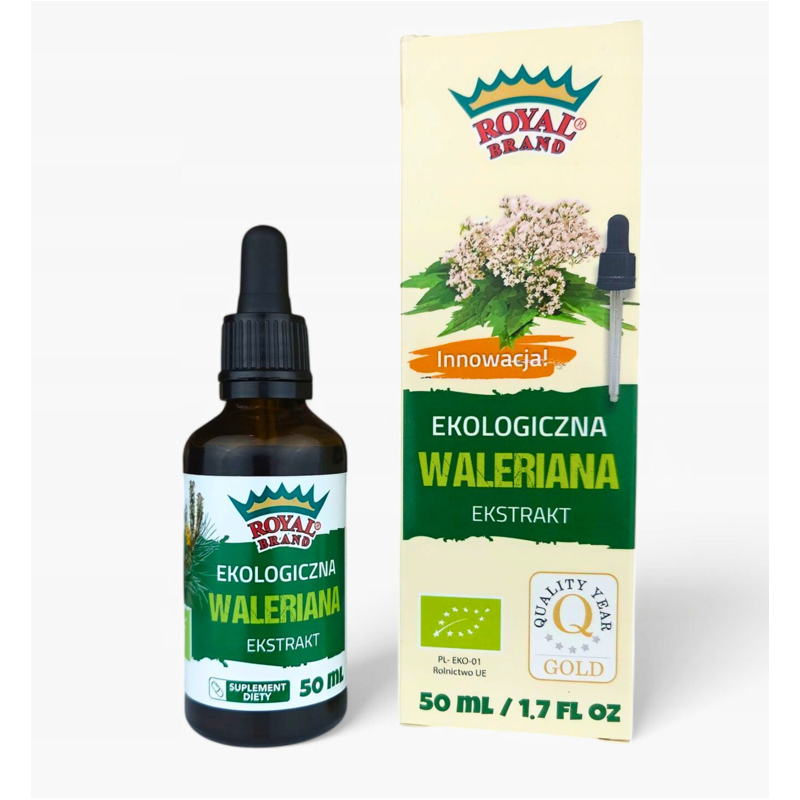 EKSTRAKT Z WALERIANY W KROPLACH BIO 50 ml - ROYAL BRAND