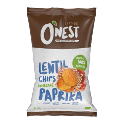 CHIPSY Z SOCZEWICY PAPRYKOWE BEZGLUTENOWE BIO 75 g - O'NEST