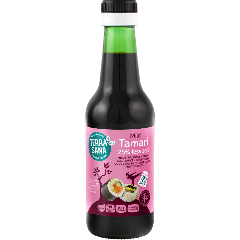 SOS SOJOWY TAMARI 25 % MNIEJ SOLI BEZGLUTENOWY BIO 250 ml - TERRASANA
