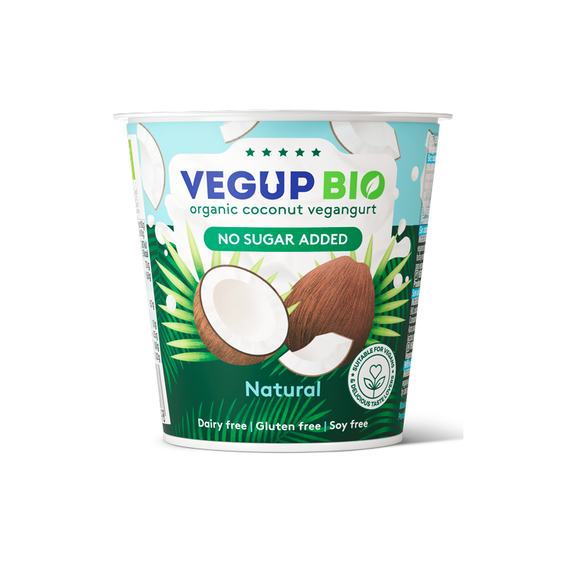 PRODUKT KOKOSOWY NATURALNY BEZ DODATKU CUKRÓW BEZGLUTENOWY VEGANGURT BIO 140 g - VEGUP BIO
