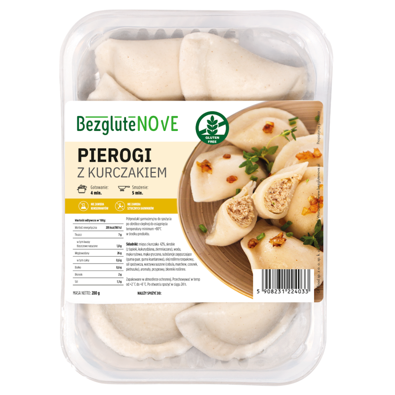 PIEROGI Z KURCZAKIEM BEZGLUTENOWE 280 g - BEZGLUTENOVE