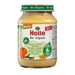 DYNIA Z CUKINIĄ I ZIEMNIAKAMI BEZ DODATKU CUKRÓW BEZGLUTENOWE OD 6 MIESIĄCA DEMETER BIO 190 g - HOLLE