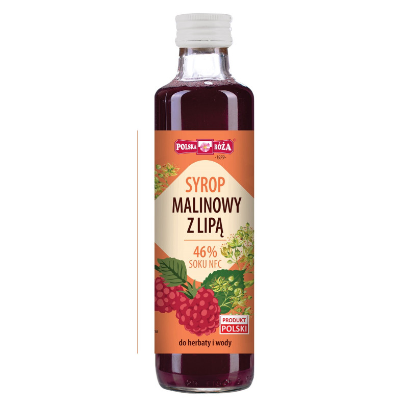 SYROP MALINOWY Z LIPĄ 250 ml - POLSKA RÓŻA