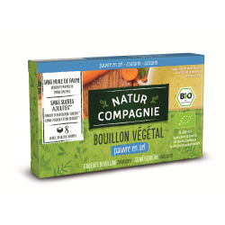 BULION - KOSTKI WARZYWNE BEZ DODATKU CUKRÓW O NISKIEJ ZAWARTOŚCI SOLI BIO (8 x 8,5 g) 68 g - NATUR COMPAGNIE