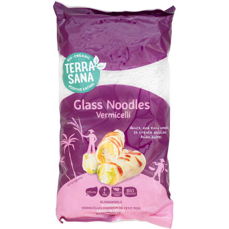 MAKARON (Z GROCHU) SZKLANY VERMICELLI BEZGLUTENOWY BIO 200 g - TERRASANA