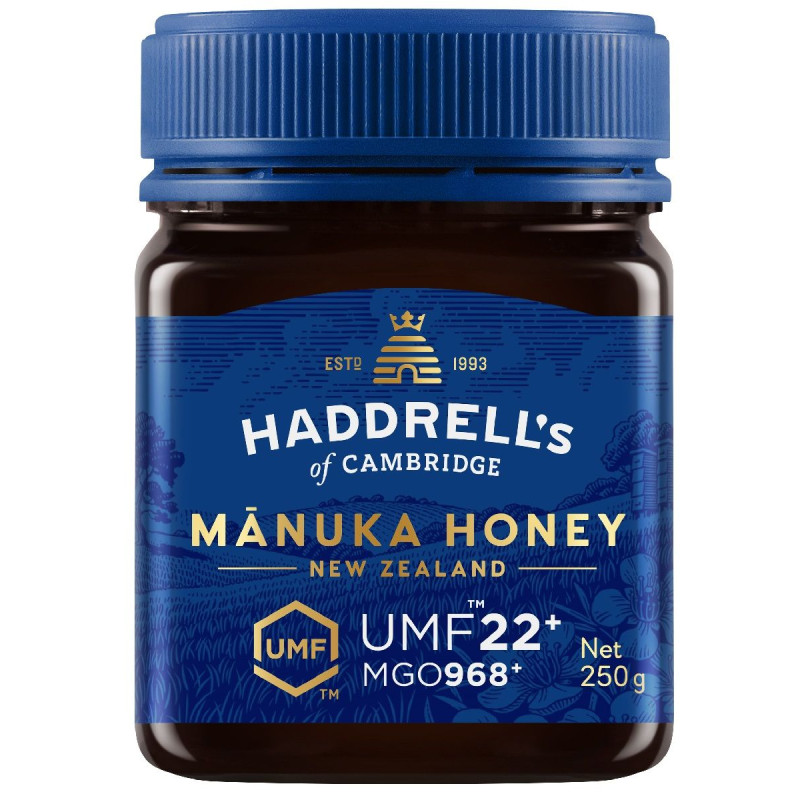 MIÓD MANUKA MGO 968+ UMF 22+ 250 g - HADDRELL'S OF CAMBRIDGE
