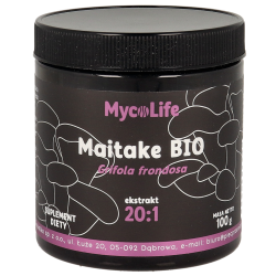 GRZYBY MAITAKE EKSTRAKT BEZGLUTENOWY BIO 100 g - PIĘĆ PRZEMIAN (MYCOLIFE)